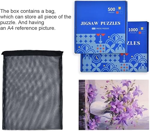 Miniatura 7 de Purple Flower Jigsaw Puzzles 500 Pieces for Adults,Learning Educational Puzzles,Difficult and Challenge Families Toys with Mesh Storage Bag 2011816