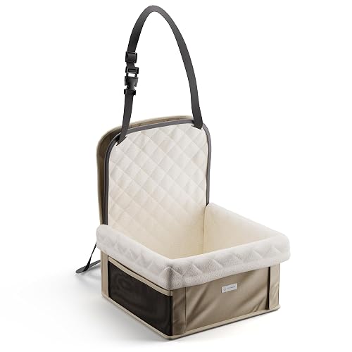GÜTEWERK Asiento Perro Coche para Perros Asiento Delantero, Silla Perro Coche Estable