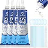 INSOIA Pool Liner Patch, Air Mattress Repair Kit 15 ML x 4 – Waterproof Vinyl Repair Patch Kit for Inflatables, Swimming Ring, Tent, Bounce House, Inflatable Toys, Hot Tub, PVC Boat, Raft, Kayak