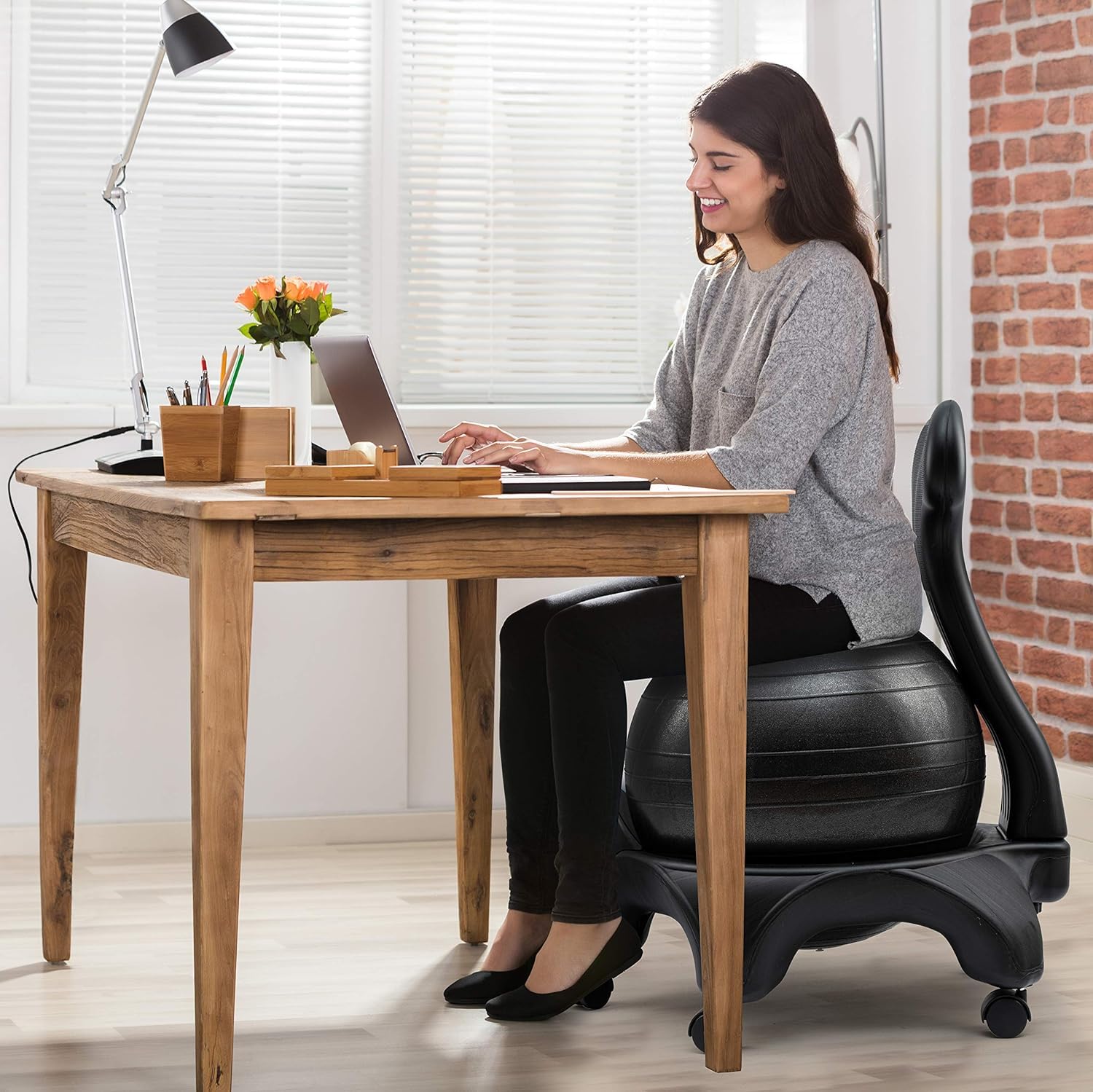 Bestmann Ball Chair I Balance Chair with Wheels
