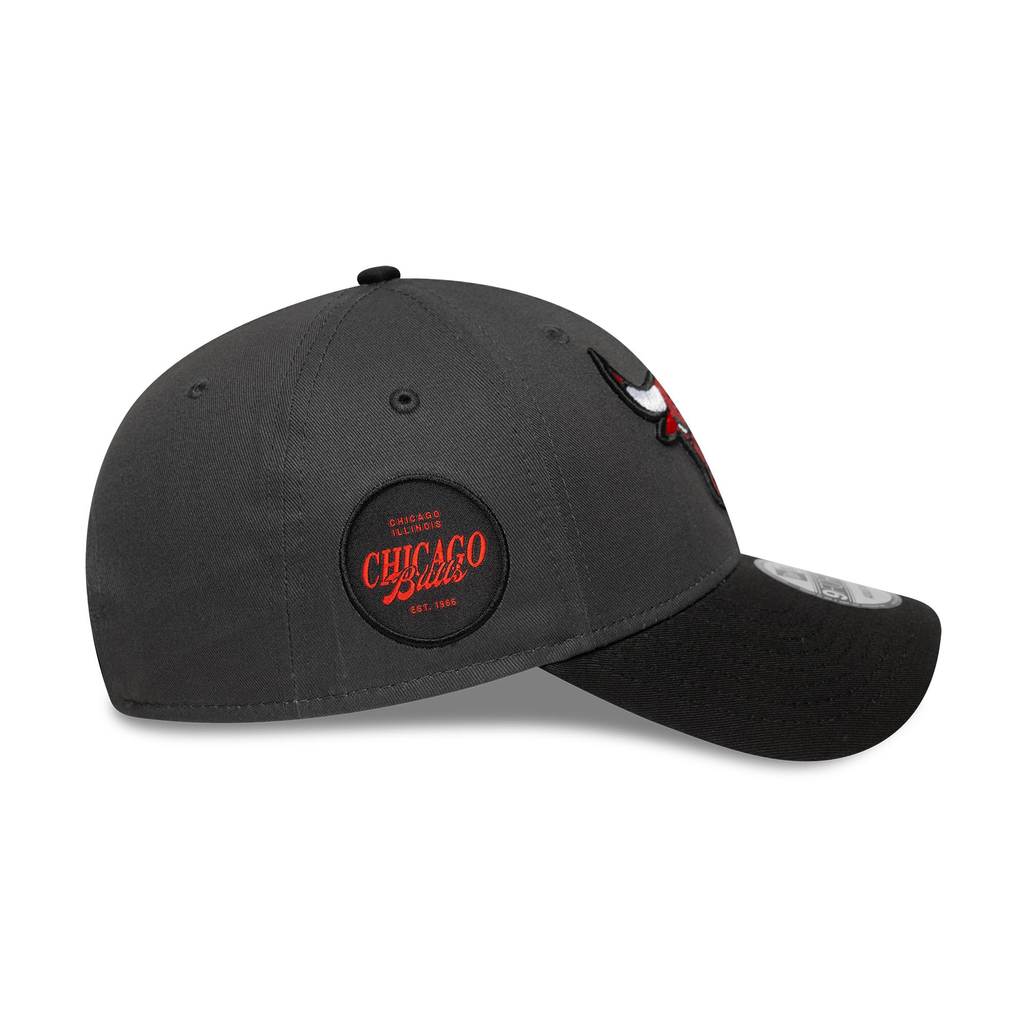 New Era Side Patch 9Forty Chibul Stcblk Charcoal One Size, Szary, rozmiar uniwersalny