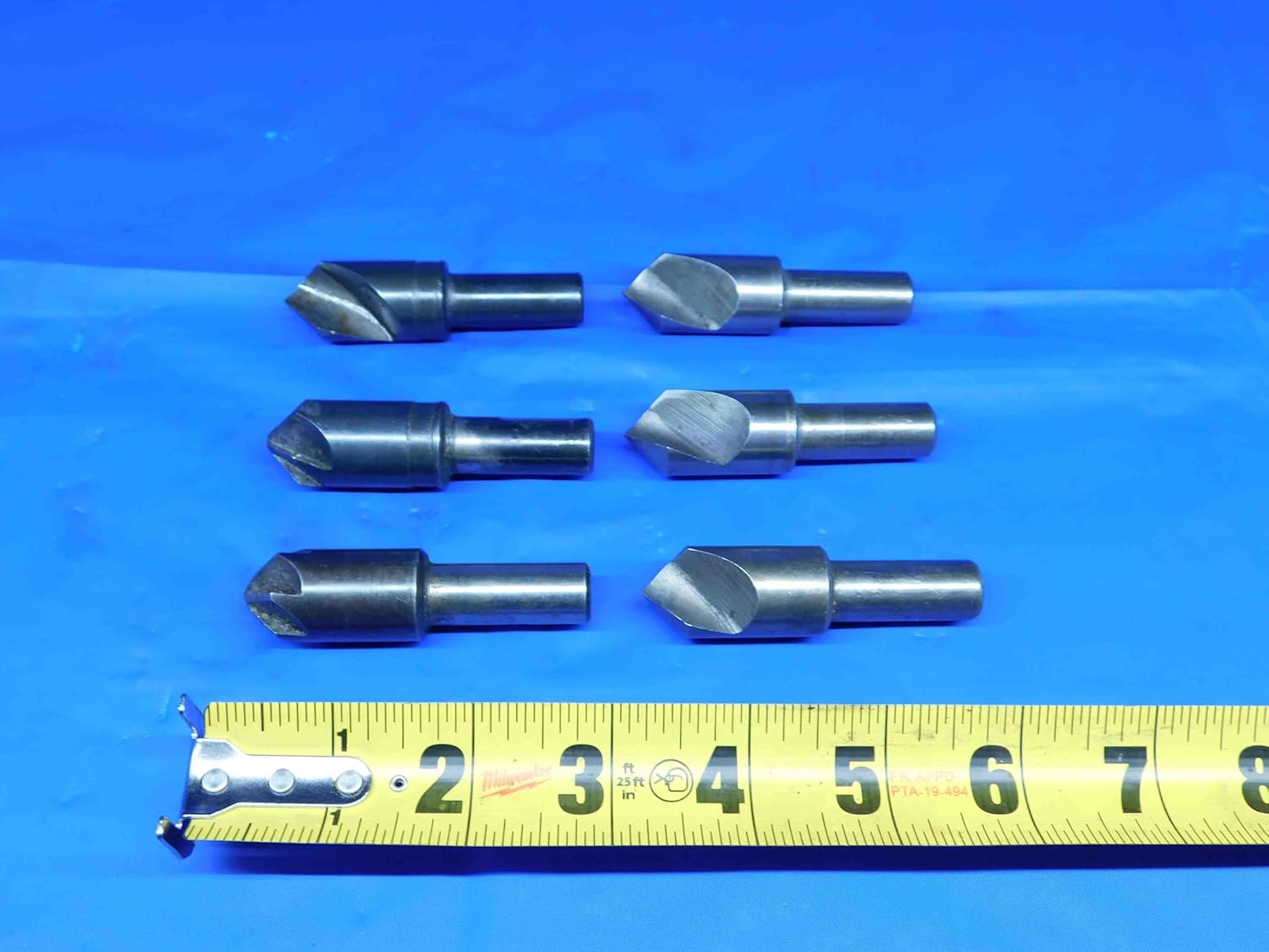 M & J Tooling LLC 6 PCS LOT of HSS 3/4 Diameter 90 Degree COUNTERSINKS 1/2 Shank Single & 6 Flutes - BR4221BI3