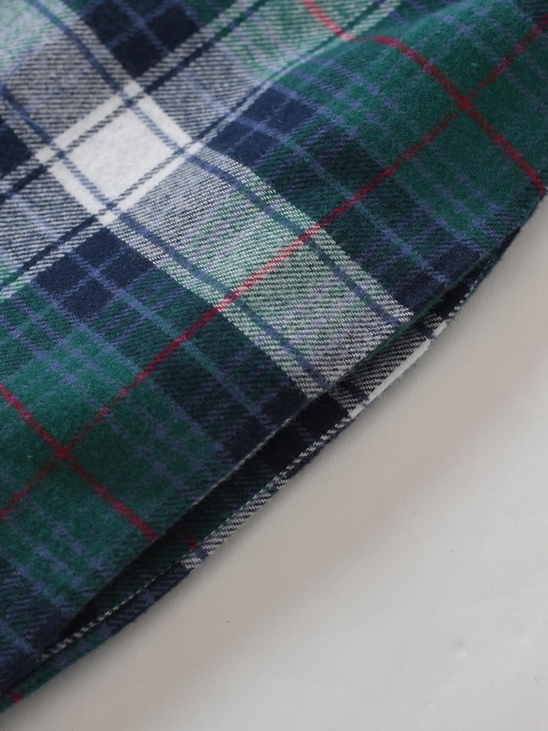 Men's Flannel Nightshirt Long Cotton Nightgown with Pockets