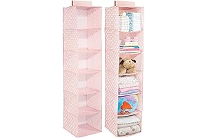 mDesign Hanging Fabric Organizer for School Outfit Storage