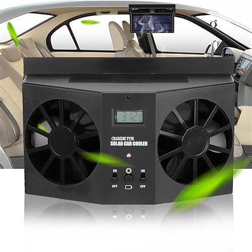 Miniatura 3 de Purificador de aire para automóvil, ventilador de escape de ventana con energía solar para automóvil, ventiladores de radiador de ventilación de