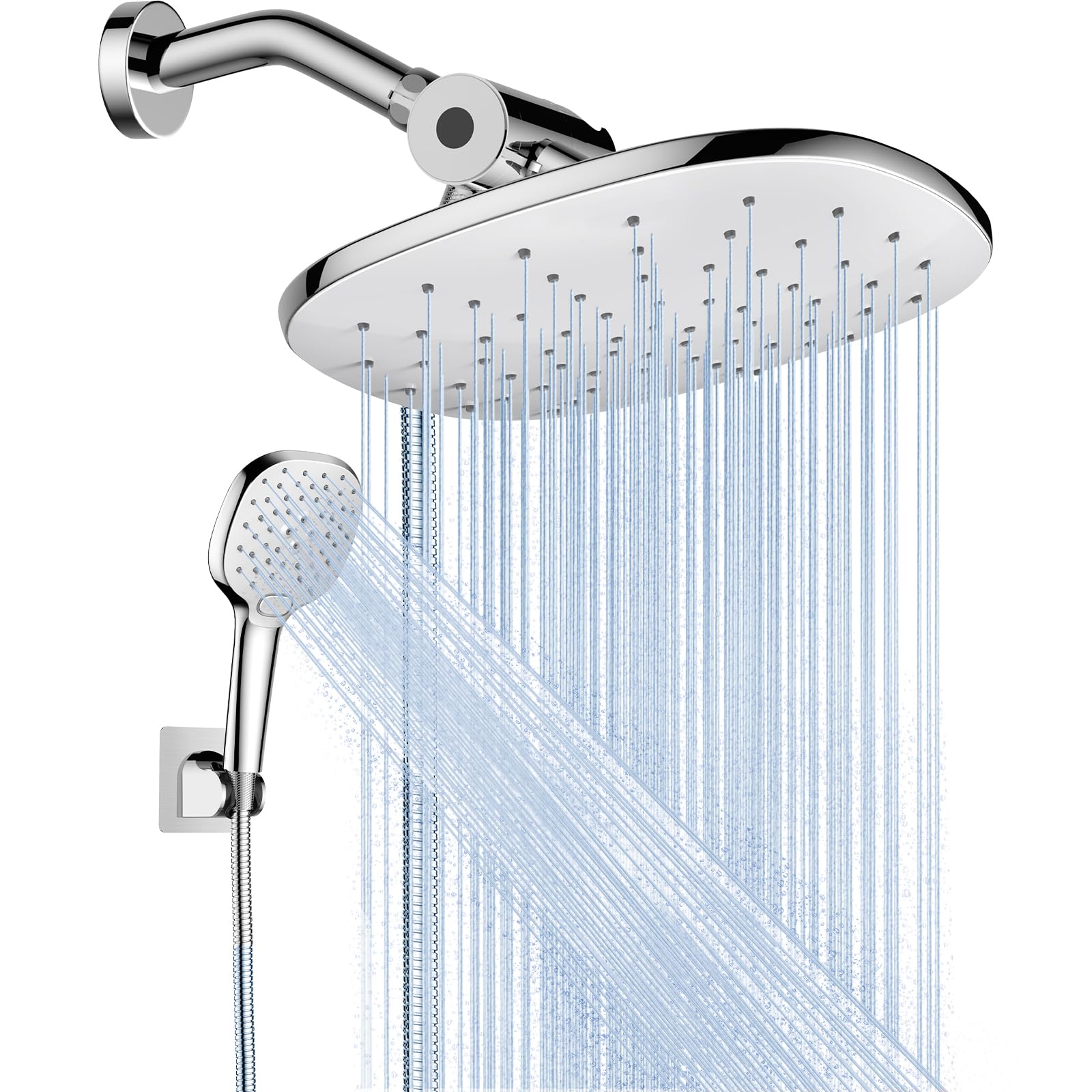 Photo 1 of PWERAN 10" Rain Shower Head with Handheld Spray - Chrome