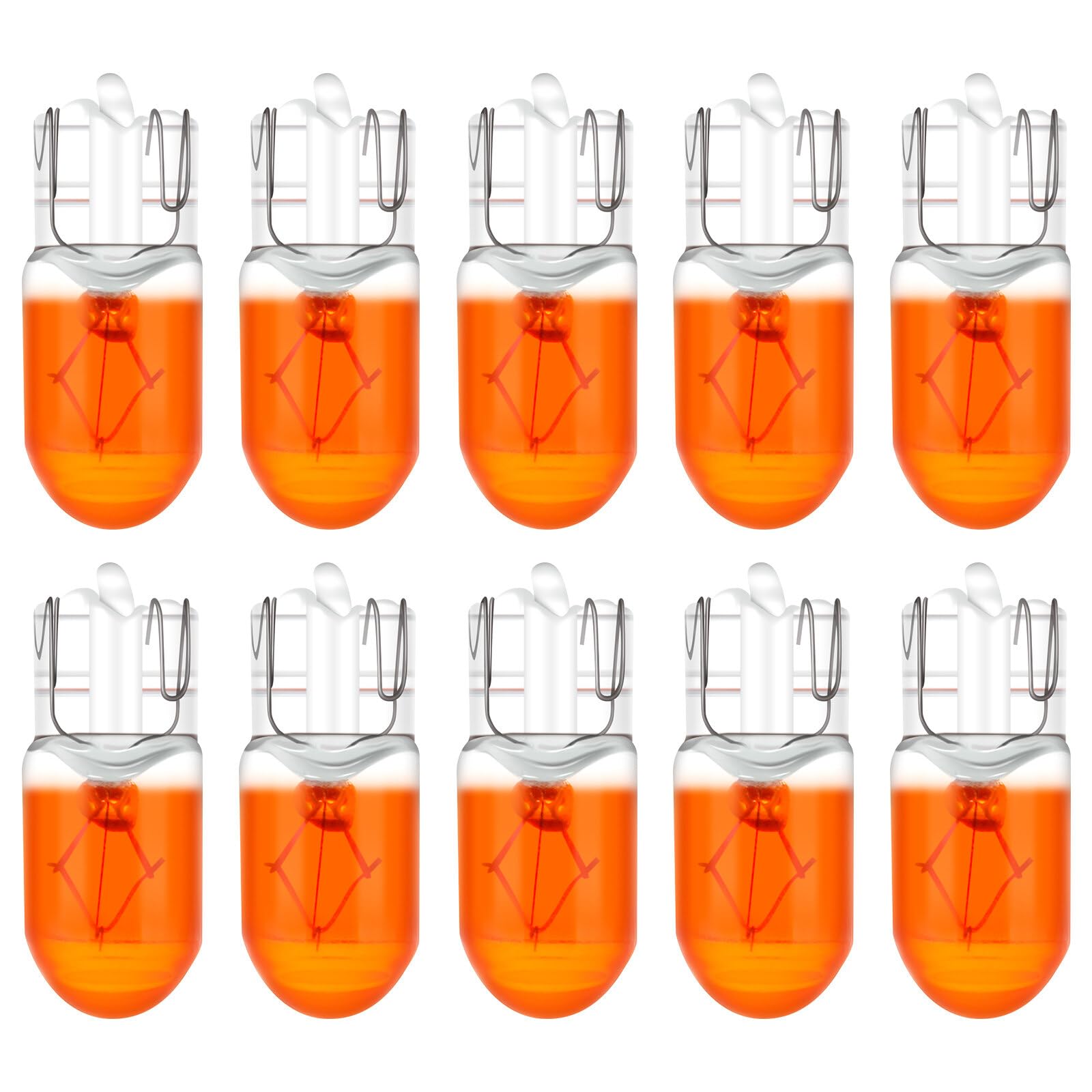 ECCPP 10x Instrument Cluster Dash Panel Lights T10 Yellow Halogen Lights Bulbs W5W 147 152 158 159 161 168 184 192 193 259 280 285 447 464 501 555 558 585 655 656 657 1250 1251 1252 2450 2652 2921