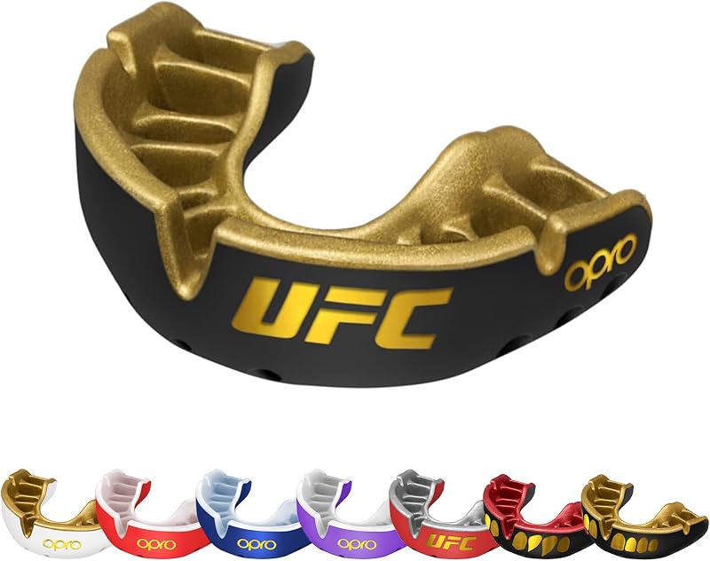 OPRO Protector Bucal Nivel Oro – Ajuste Premium para Adultos y Niños – Bucal para Boxeo, MMA, BJJ, Rugby y Hockey – Moldeo Fácil – con Garantía Dental Incluida