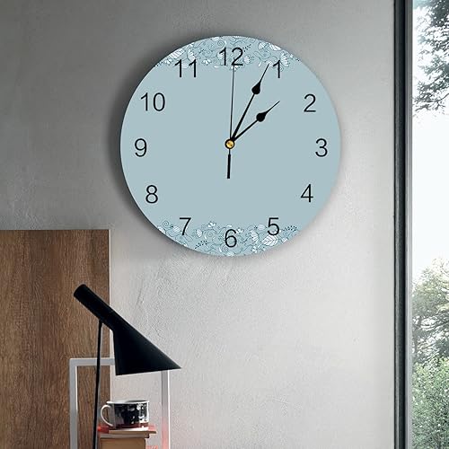 Miniatura 4 de Silent - Reloj de pared decorativo sin tictac para cocina, dormitorio, baño, oficina, sala de estar, lavandería, hogar, funciona con pilas, reloj de