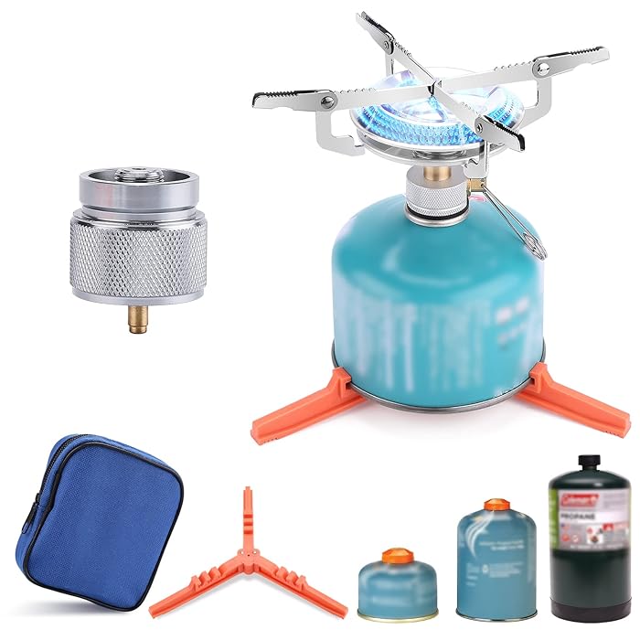 Buy WADEO Portable Camping Stove Burner, Backpacking Stove with Butane