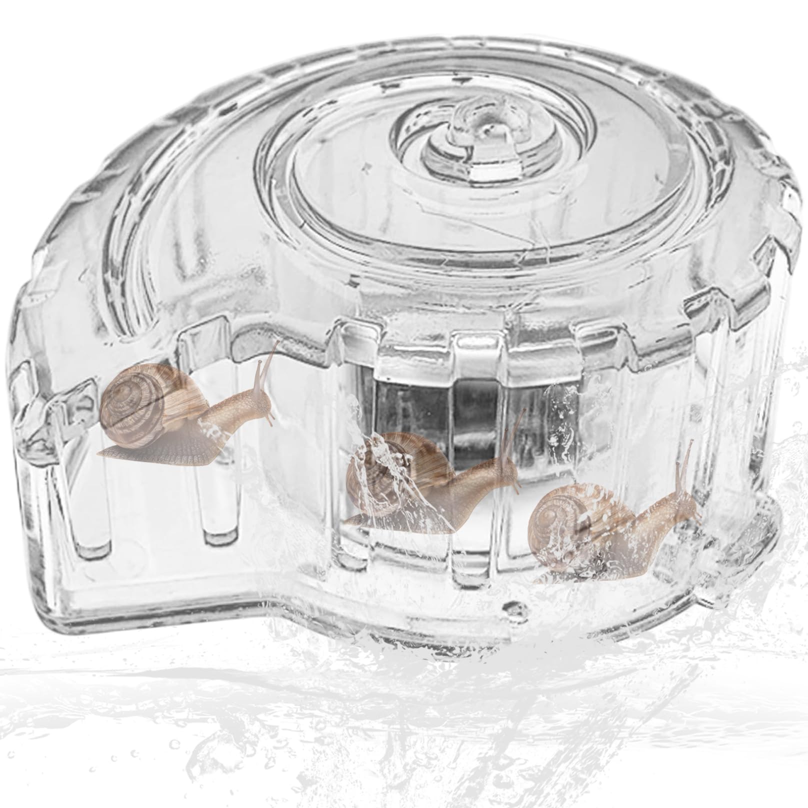 Snail Trap 2.6x1.2in Clear Plastic Aquarium Snail Trap Catch Box for Aquarium Fish Tank Accessories