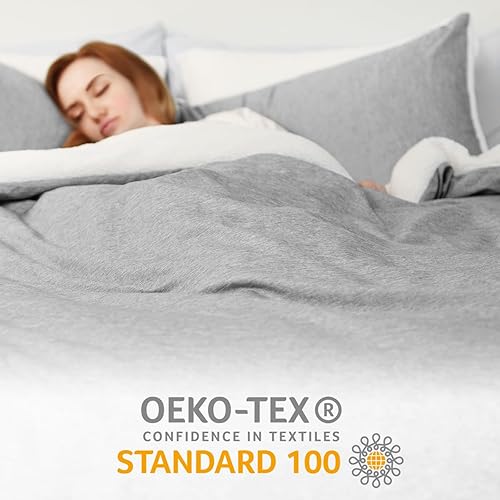 Miniatura 4 de Funda de edredón King con cierre de cremallera, funda de edredón súper suave para todas las estaciones, funda de edredón sherpa, juego de ropa de