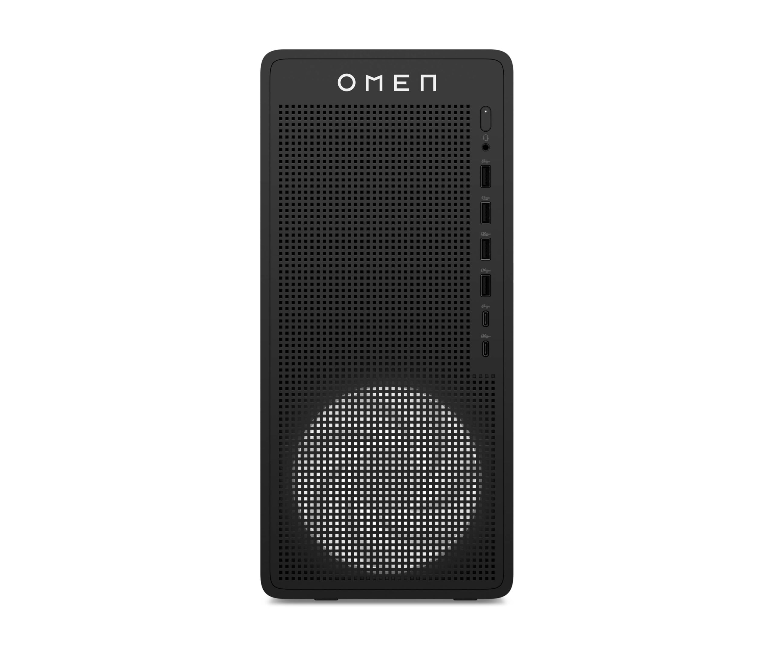 HP OMEN 16L, Desktop Gaming, AMD Ryzen 7 8700F, RTX 5060, 16GB 512GB | Desktop da 16 litri, NVIDIA RTX 5060 8GB, Windows 11, per Gaming, TG03-0011sl, Nero