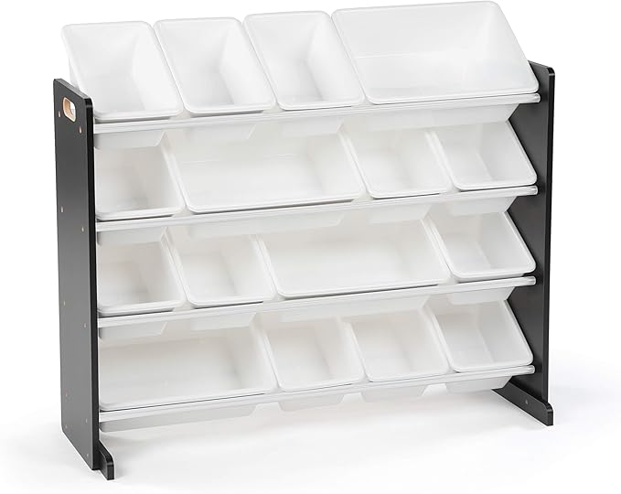 Humble Crew, Black with White Extra-Large Supersized Storage Organizer, Plastic Bins