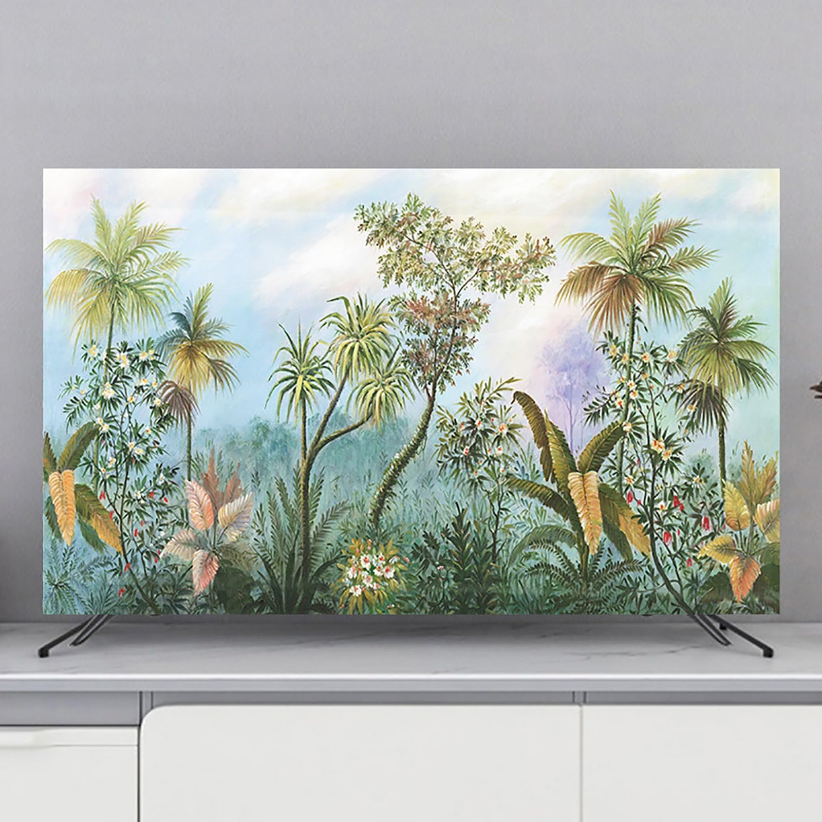 CJBXYBXS TV Screen Protector, Sun-Proof Indoor Screen Protector, Dustproof Cover for 32-80 Inch TV, Universal Washable TV Screen Cover, Cover Cloth Home Decor (Color : Color4, Size : 49-52inch)