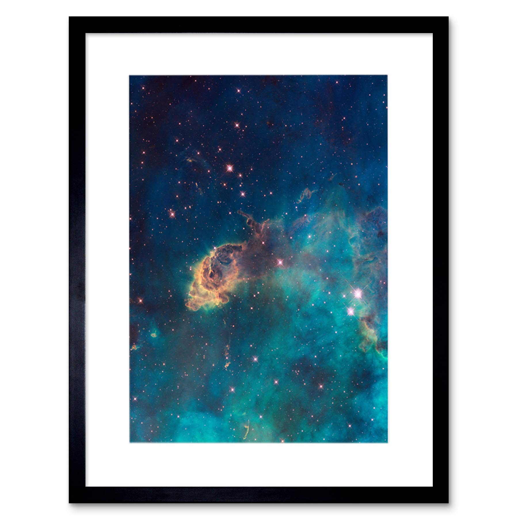 Wee Blue Coo Hubble Space Telescope Jet In Carina Wfc3 Uvis Framed Wall Art Print
