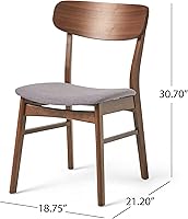 Vista 4 de Christopher Knight Home Lucious - Juego de comedor rectangular de 60 pulgadas, juego de 5 piezas, nogal natural y gris oscuro