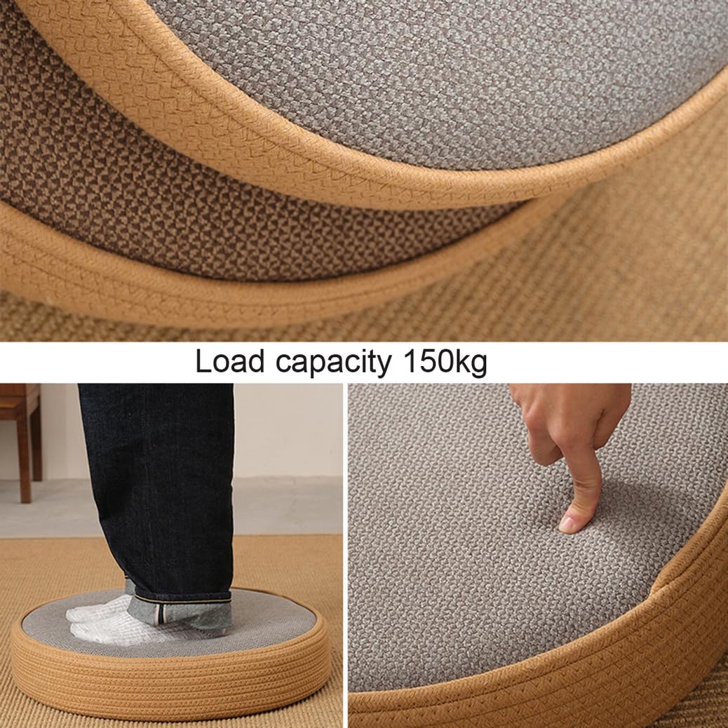 Coussin de sol fait à la main pour la méditation et le yoga Zen 60 cm Tapis tissé à la main pour s'asseoir sur le sol et la fenêtre