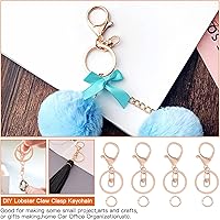 Vista 3 de 30 llaveros con cierre de langosta para la fabricación de joyas, broches giratorios de gatillo con cierres giratorios, clips de gancho, anillo