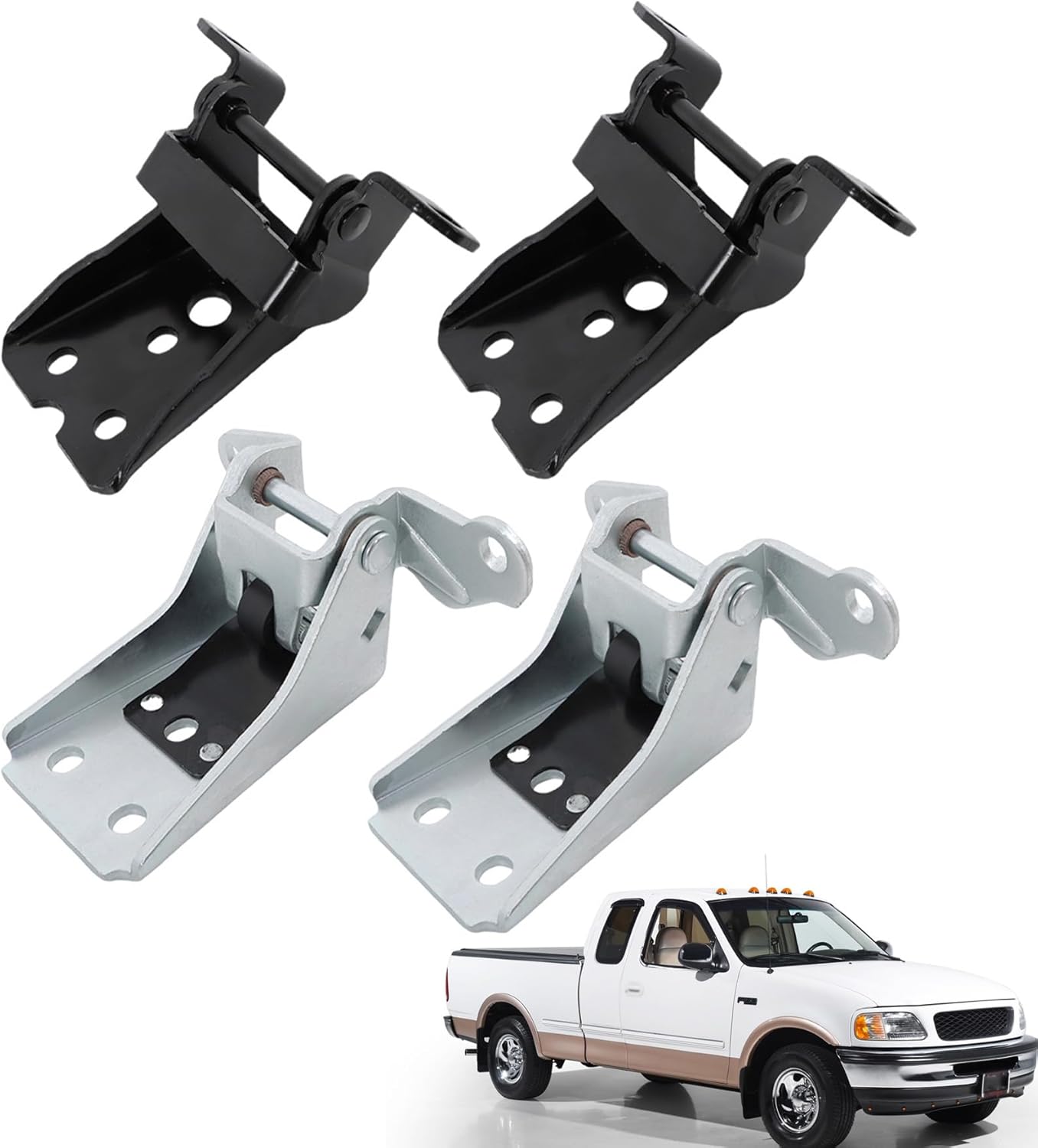 munirater 4Pcs Door Hinge Front Upper Lower Left Right Side Replacement for 1980-1997 F150 F-250 F350 Mercury