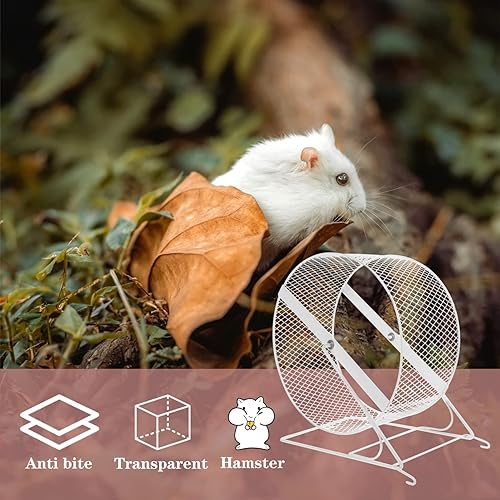 Miniatura 35 de Ruedas para correr de hámster, rueda de hámster, juguete de rueda de ejercicio para hámsters, jerbos, ratas, erizos Negro