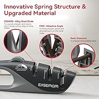 Vista 3 de Kitchen Knife Sharpener, 5 Adjustable Sharpening Angle - Handheld Pocket Knife Sharpener, Ergonomic Design, with Coarse & Fine for Scissors