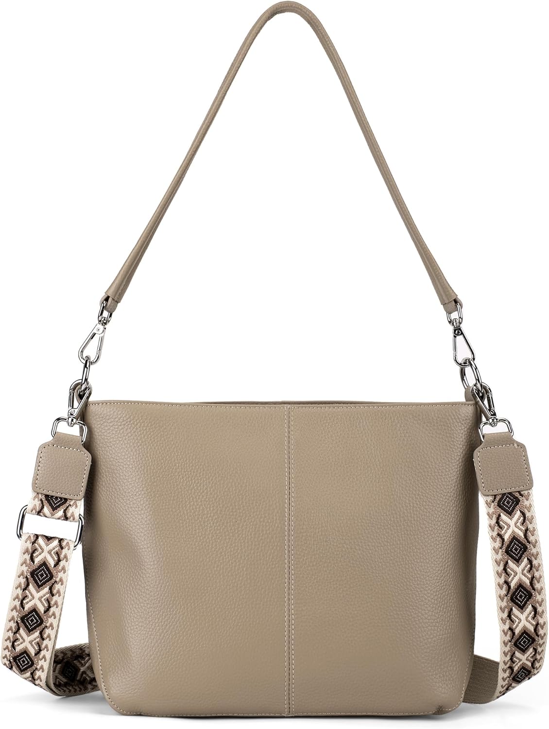 befen Genuine Leather Purse for Women Soft Crossbody Purse Hobo Bag Women's Shoulder bag Handbags with 2 Removable Straps - Image 7