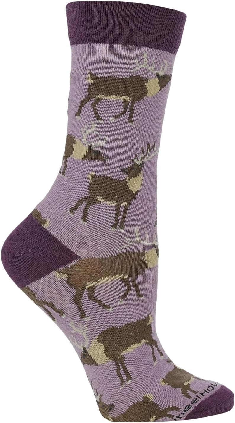 WHD Elk Crew Socks for Women & Men | Fun Animal Socks, Nature Lover Gift - Image 3