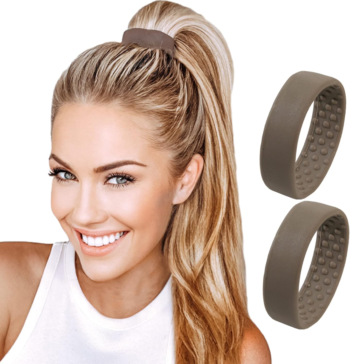 PONYO 2 Pack Light Brown Original Patented Hair Accessory, Ponytail