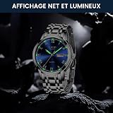 LIGE Mens Watches, Quartz Analogue Watches for Men, Stainless Steel 3ATM Water Resistance, Luminous Hands, Calendar Function, Classic Simple Style, Casual Fashion Accessories, Silver - 5