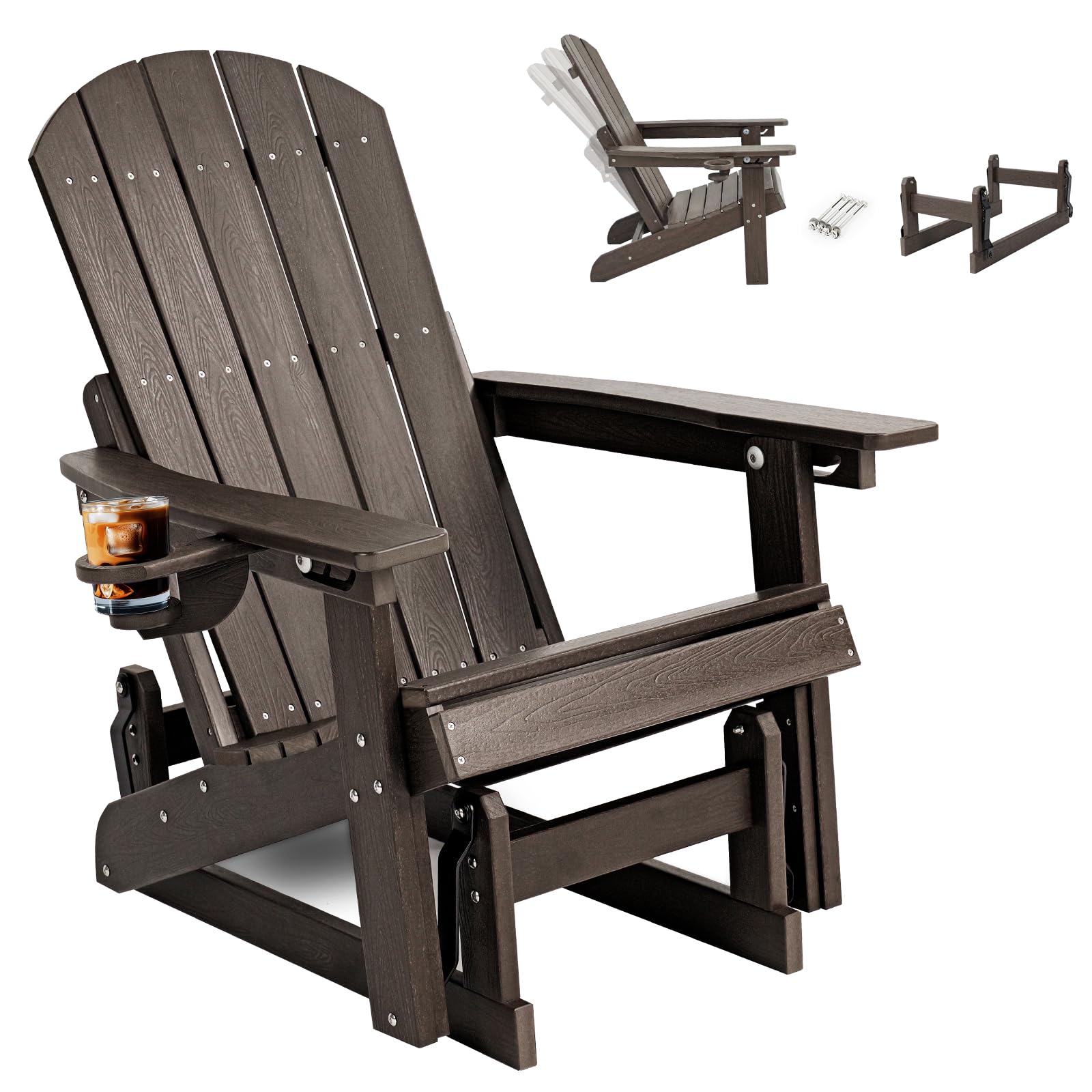 Amazon.com : Kibaso Adirondack Chair, All-Weather Outdoor Glider