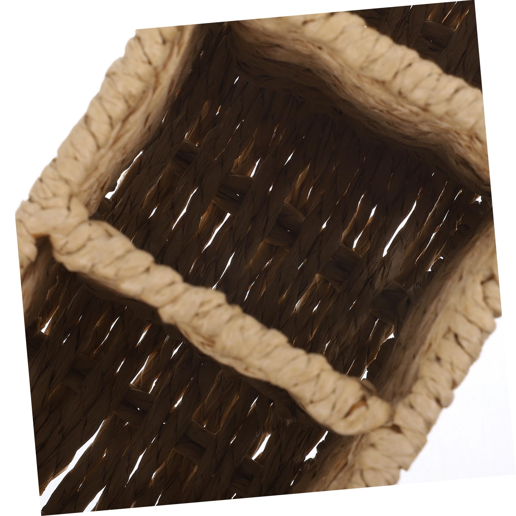 Cabilock Soporte para Cubiertos Multifunción de Papel Trenzado Beige, Organizador Compacto para Utensilios de Cocina, Porta Cubiertos Ligero para Mesas y Encimeras, Adecuado para Hogar