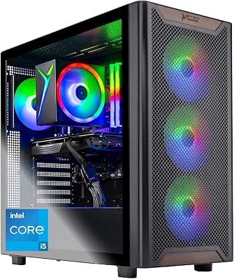 Skytech Gaming Chronos 3 Desktop PC, Intel i5 14400F 2.5 GHz (4.7GHz Turbo), NVIDIA RTX 5060 Ti 16GB, 1TB Gen4 NVMe SSD, 16GB DDR5 RAM 5200, 650W Gold PSU, Wi-Fi, Win 11