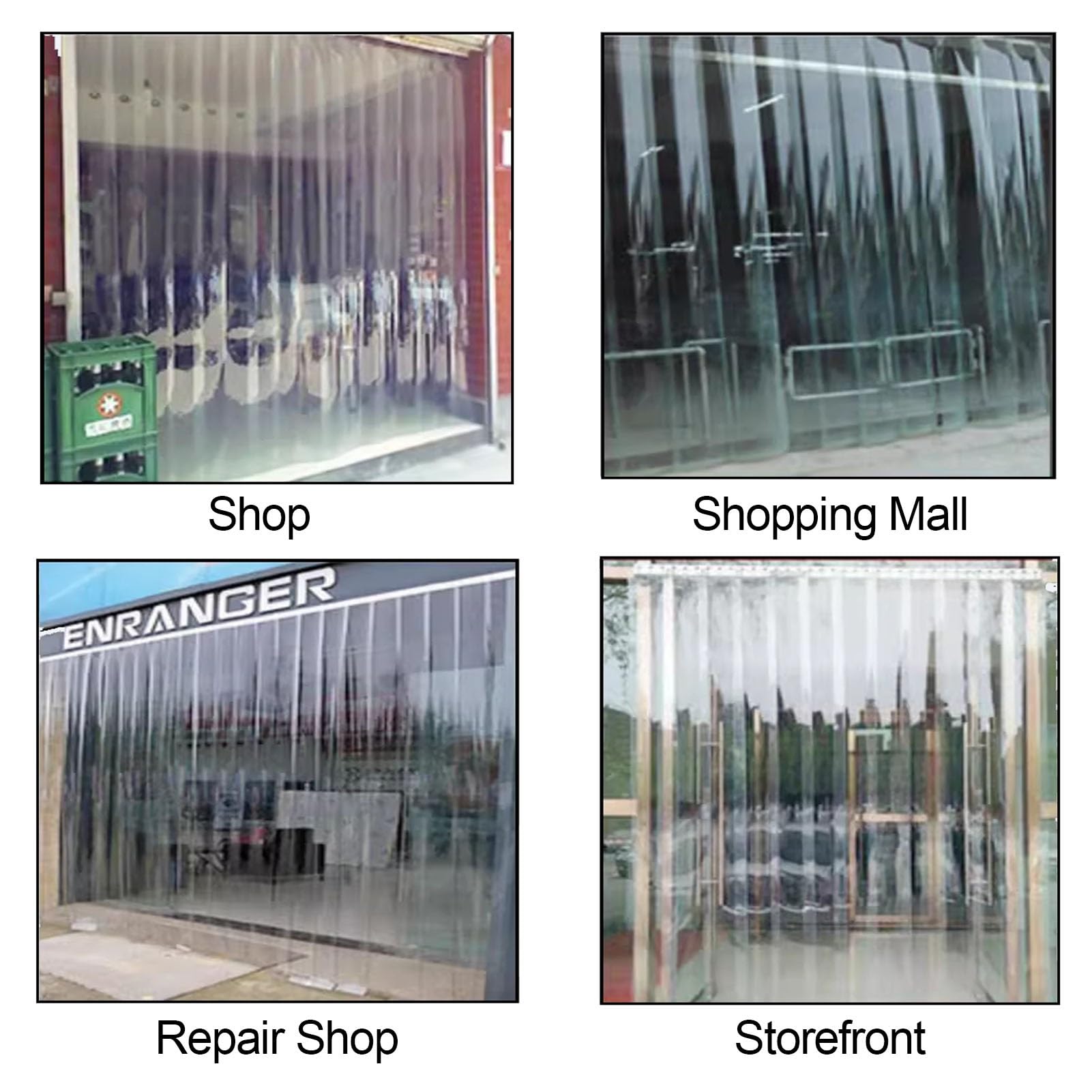 Kit di tende da patio resistenti e impermeabili per congelatori e celle frigorifere – strisce isolanti (1,35 x 2,9 m) – perfette per celle frigorifere e uso a temperatura negativa