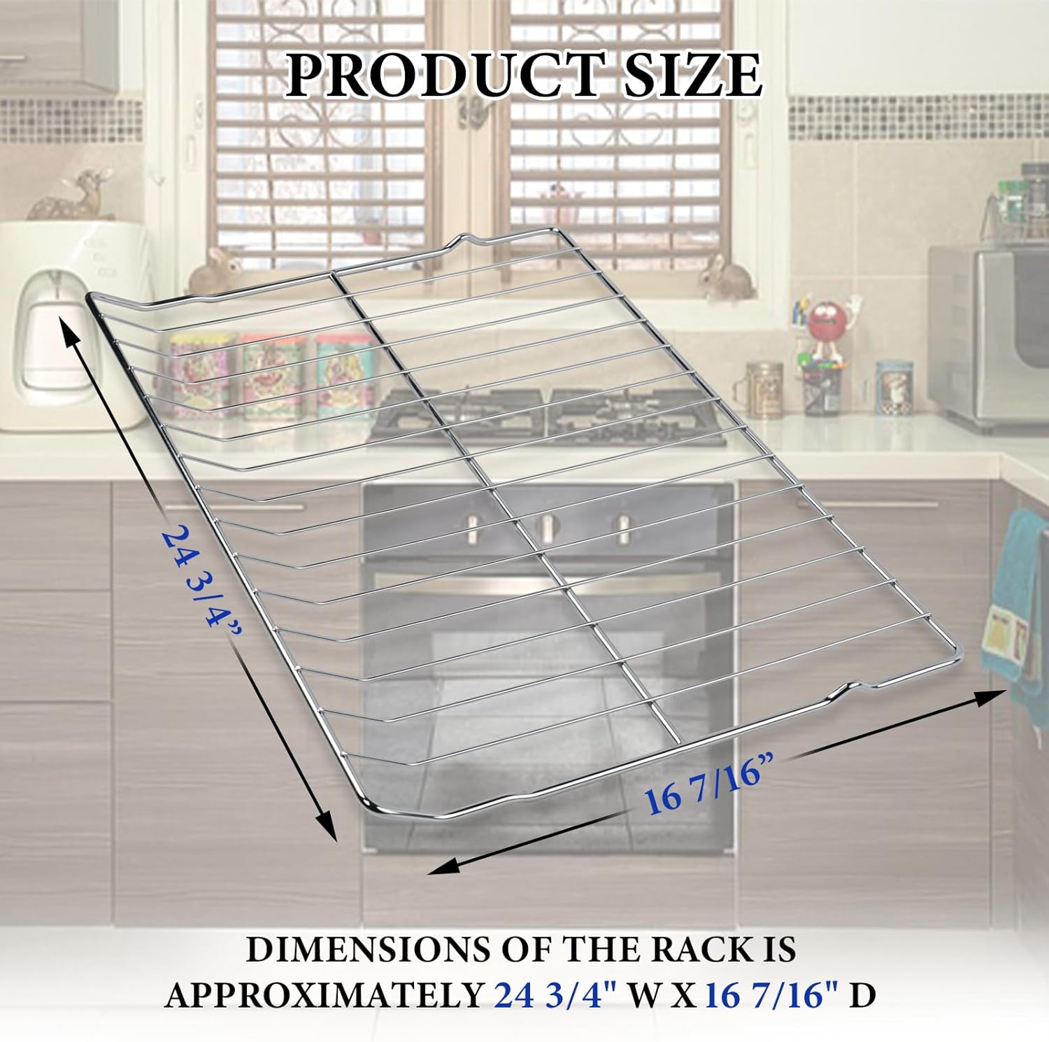 For Samsung Range Stove Oven Rack-Flat DG75-01001C DG75-01001A DG75-01001B Compatible with Samsung oven parts DG75-01001D AP5671425, 3436922, PS7321783,NE63A6511SS Rack Stove