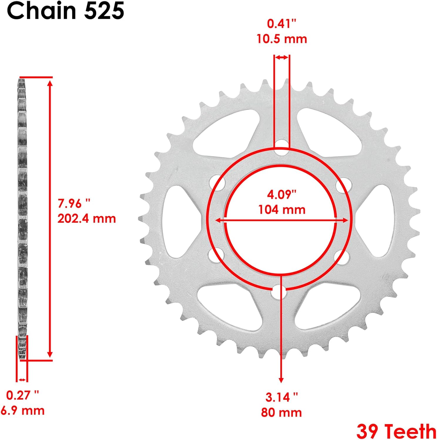 Powersports Replacement Parts for Front & Rear Sprockets Kit For Kawasaki ZX1000 Ninja ZX10R 2004 2005 2011-2016 Mod-C33C-26872