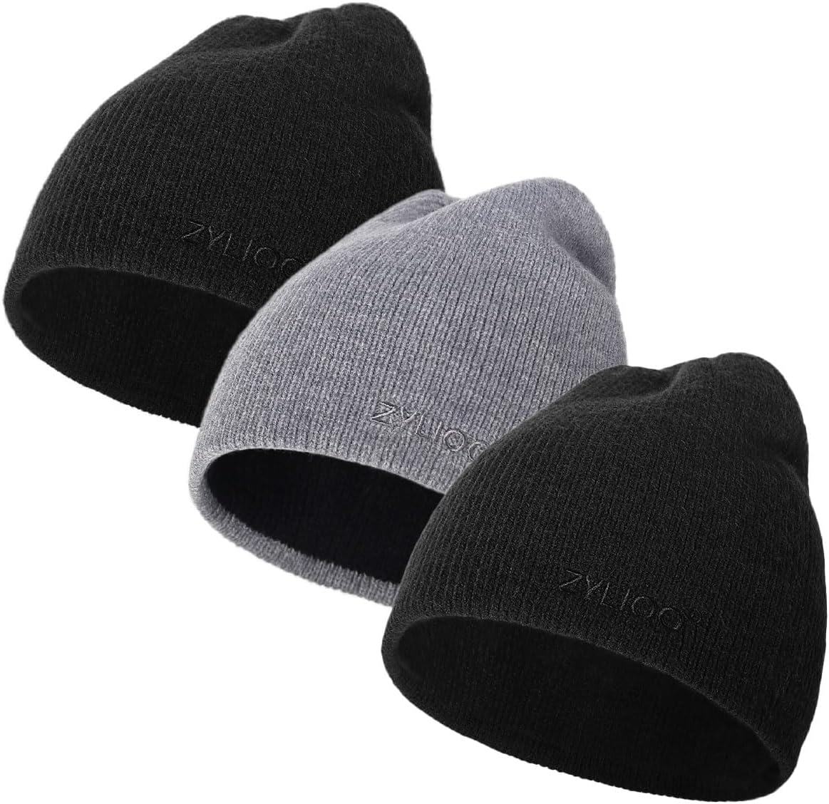 Zylioo Oversize Beanie Hat for Big Heads 3XL 2XL XL L M S,Reversible Knit Skull Cap,Warm Winter Plus Size Watch Hat