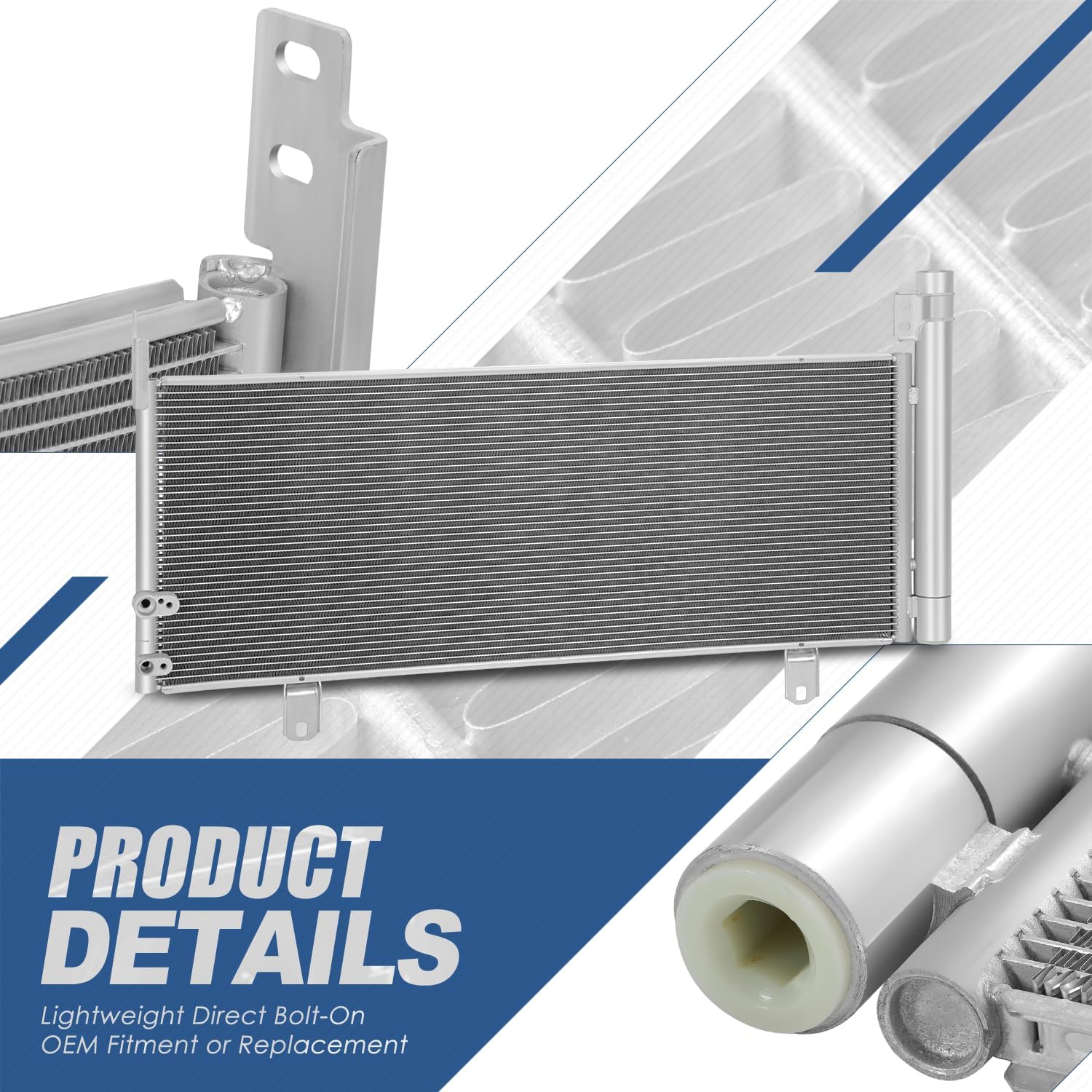 Auto Dynasty Air Conditioning A/C Condenser Compatible with 2007-2011 Toyota Camry, Aluminum AC Condenser Replacement DPI 3694, TO3030313