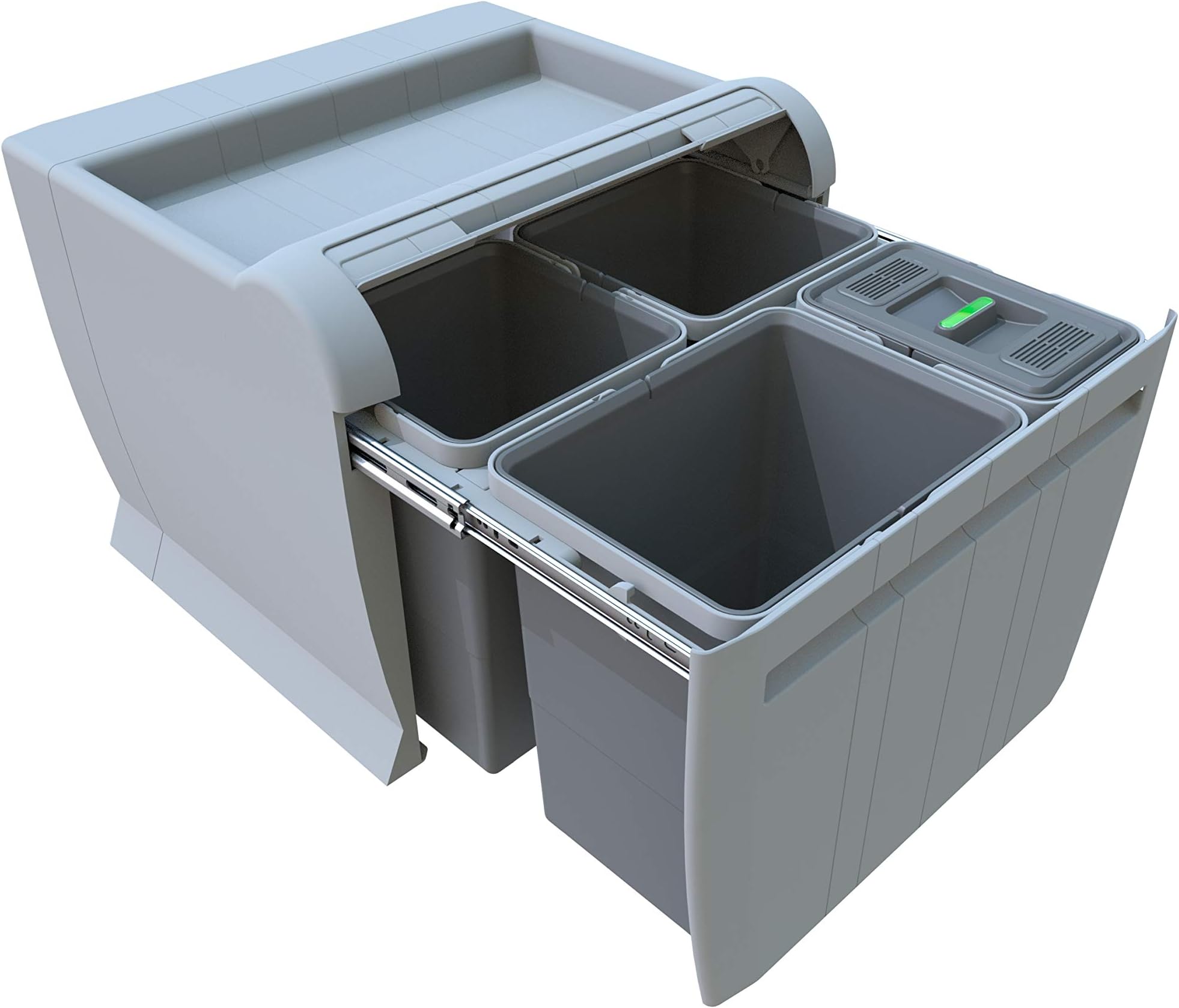 ELLETIPICity PTA 5045 C Pull-Out Waste Bin for Base, Grey, 52 x 47 x 44 cm