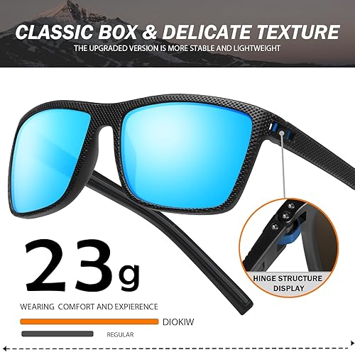 Miniatura 4 de Gafas de sol polarizadas cuadradas para hombre, estilo vintage, para conducir, viajes, gafas de sol con marco ligero, protección UV