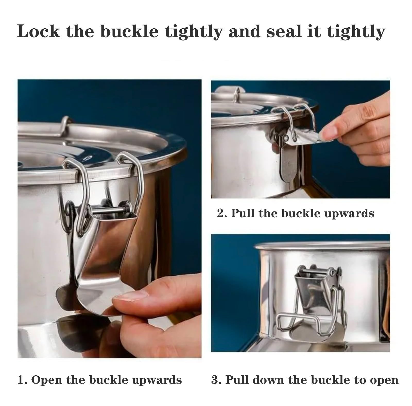 Lechera de acero inoxidable, tanque de transporte, contenedor de almacenamiento de alimentos con tapa para leche, agua, harina, aceite, mini barril y más