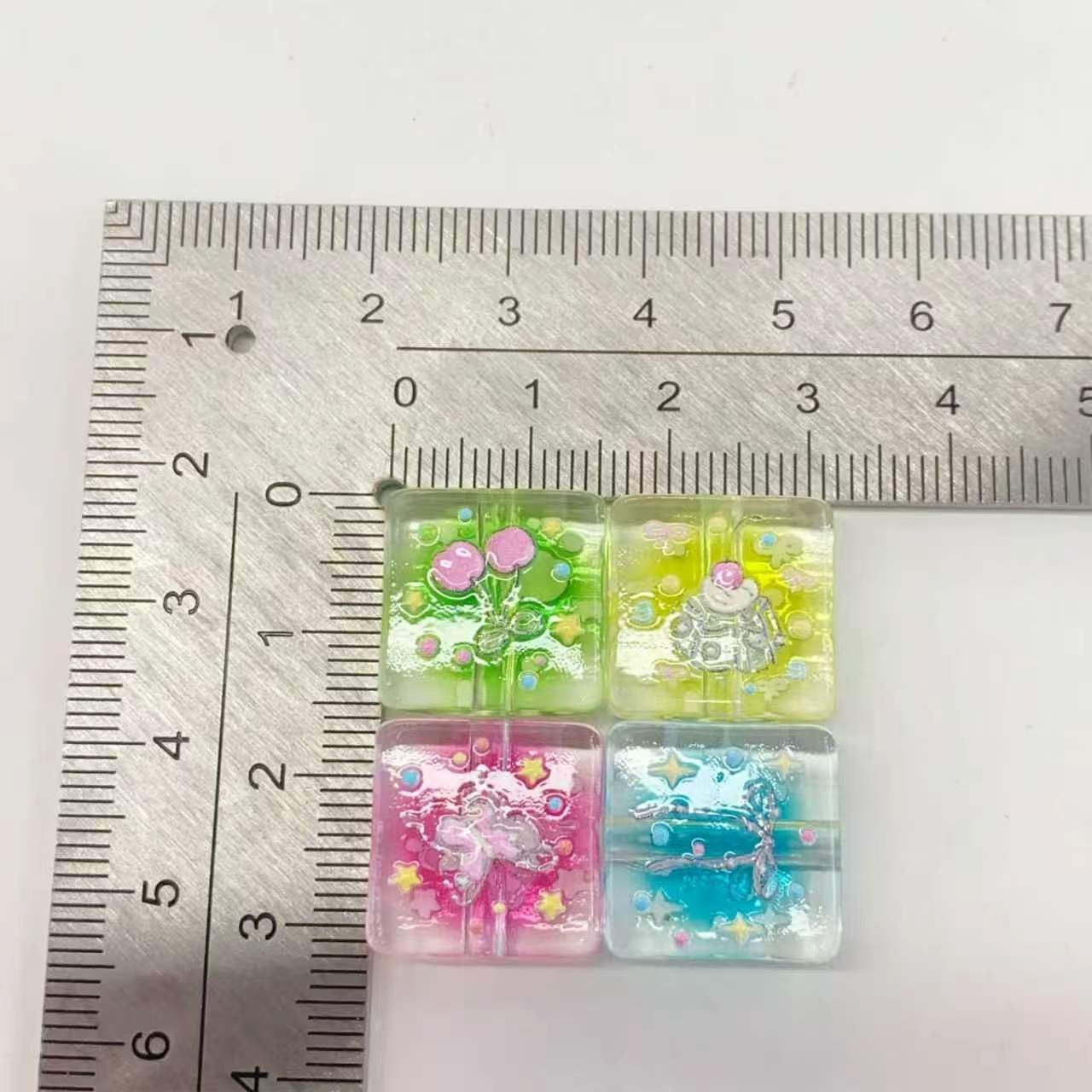 20PCS 16mm Square Beads for Jewelry Making,(Mixed Color) image 3