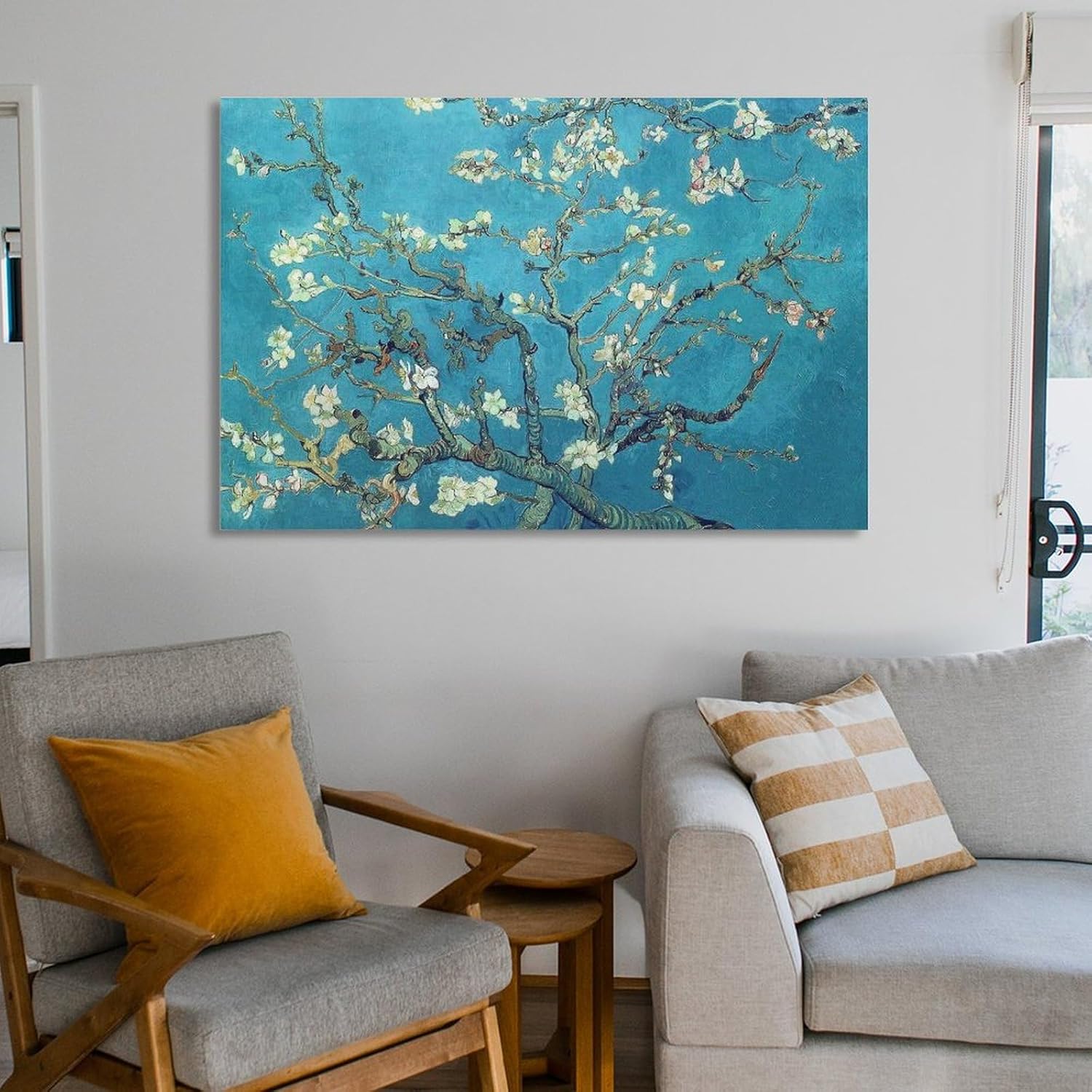 ゴッホ「アーモンドの花」ポスター アートパネル キャンバス 壁アート モダン部屋飾り 版画 壁の絵 【コーナ】 インテリア ホーム