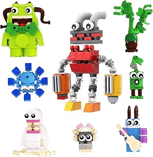 281-Piece Monsters Epic Wubbox Singing Choir Building Blocks Set with 8 Animal Action Figures: Toe Jammer, Mammott, Bowgart, Furcorn, Entbrat, Potbelly, Mawtoy, Musical Collectible Model for Kids Boys