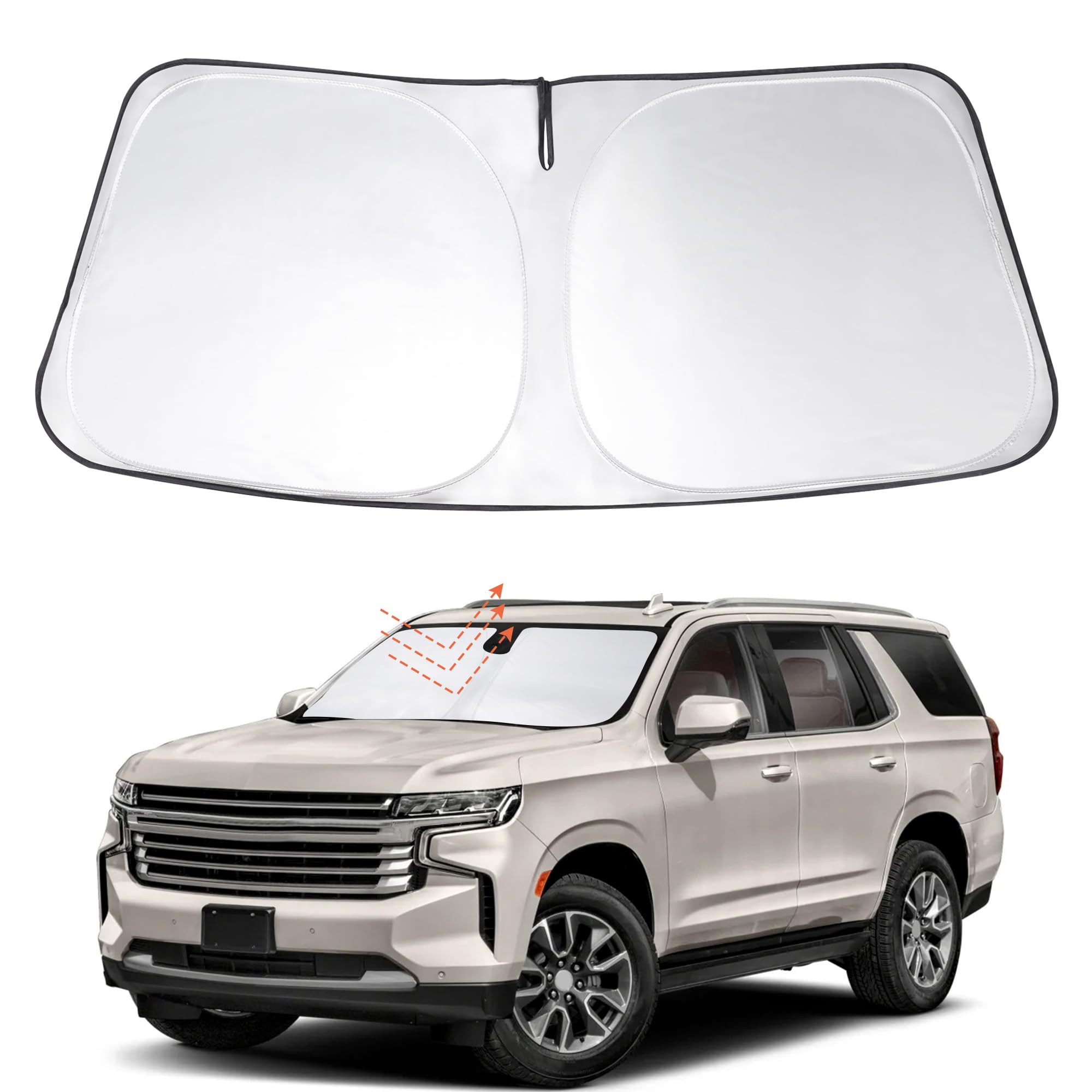 Windshield Sun Shade Sunshade for 2021-2026 Chevrolet Tahoe