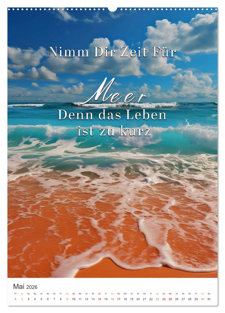 Meine Auszeit für die Seele (hochwertiger Premium Wandkalender 2026 DIN A2 hoch), Kunstdruck in Hochglanz: Auszeit für die Seele ist eine Gelegenheit, ... sich selbst zu nehmen. (CALVENDO Gesundheit)