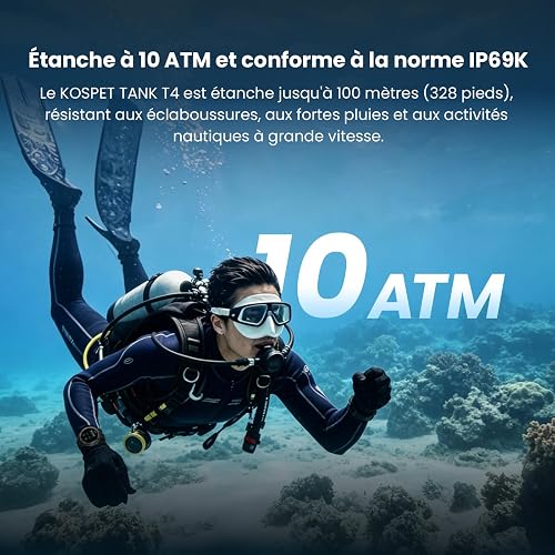 KOSPET Tank T4 GPS Montre Connectée Homme, Cartes Hors Ligne, 1.43'' AMOLED - 3