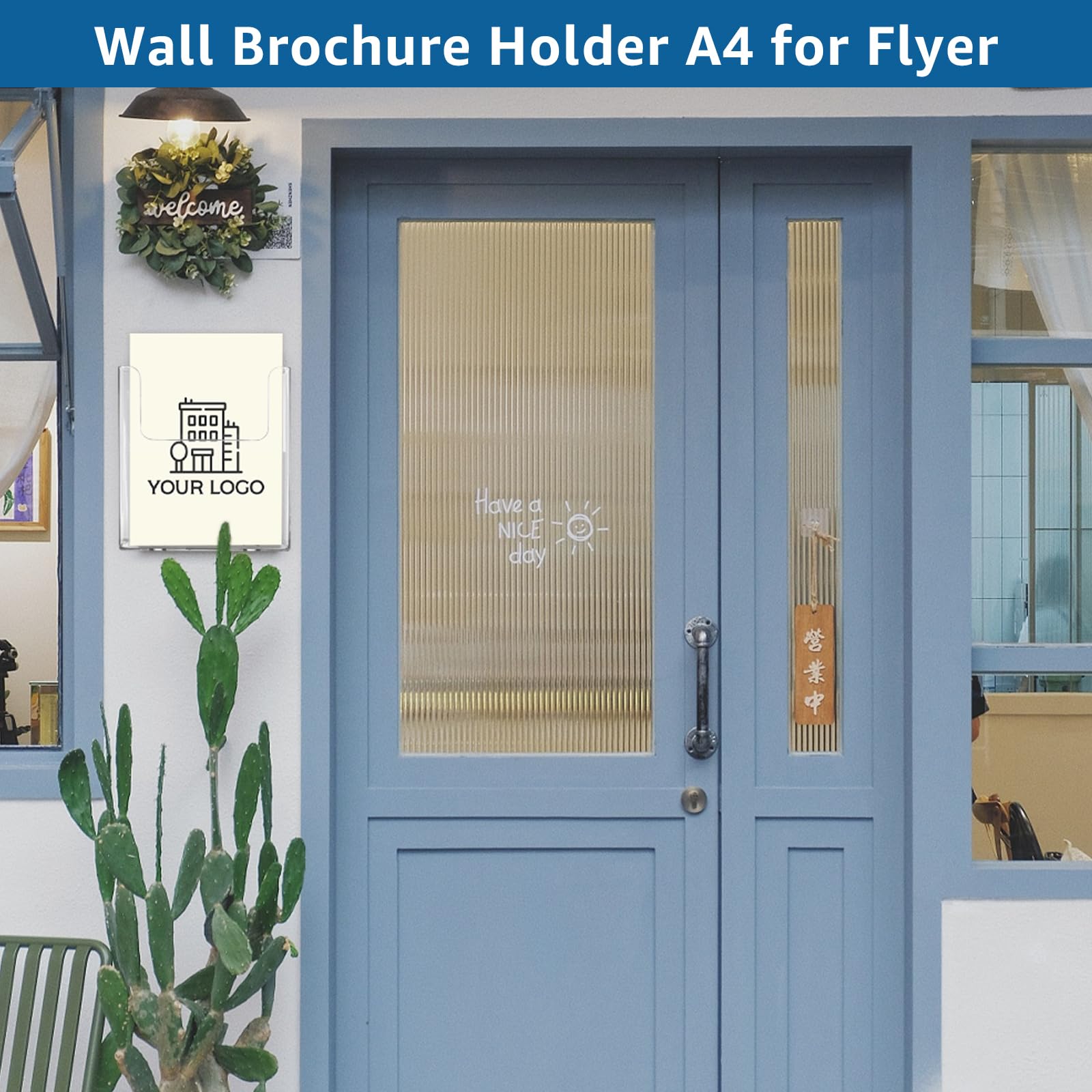 Lot de 3 Porte Document Mural A4 Transparent - Porte Revue pour Dépliants, Brochures, Menus