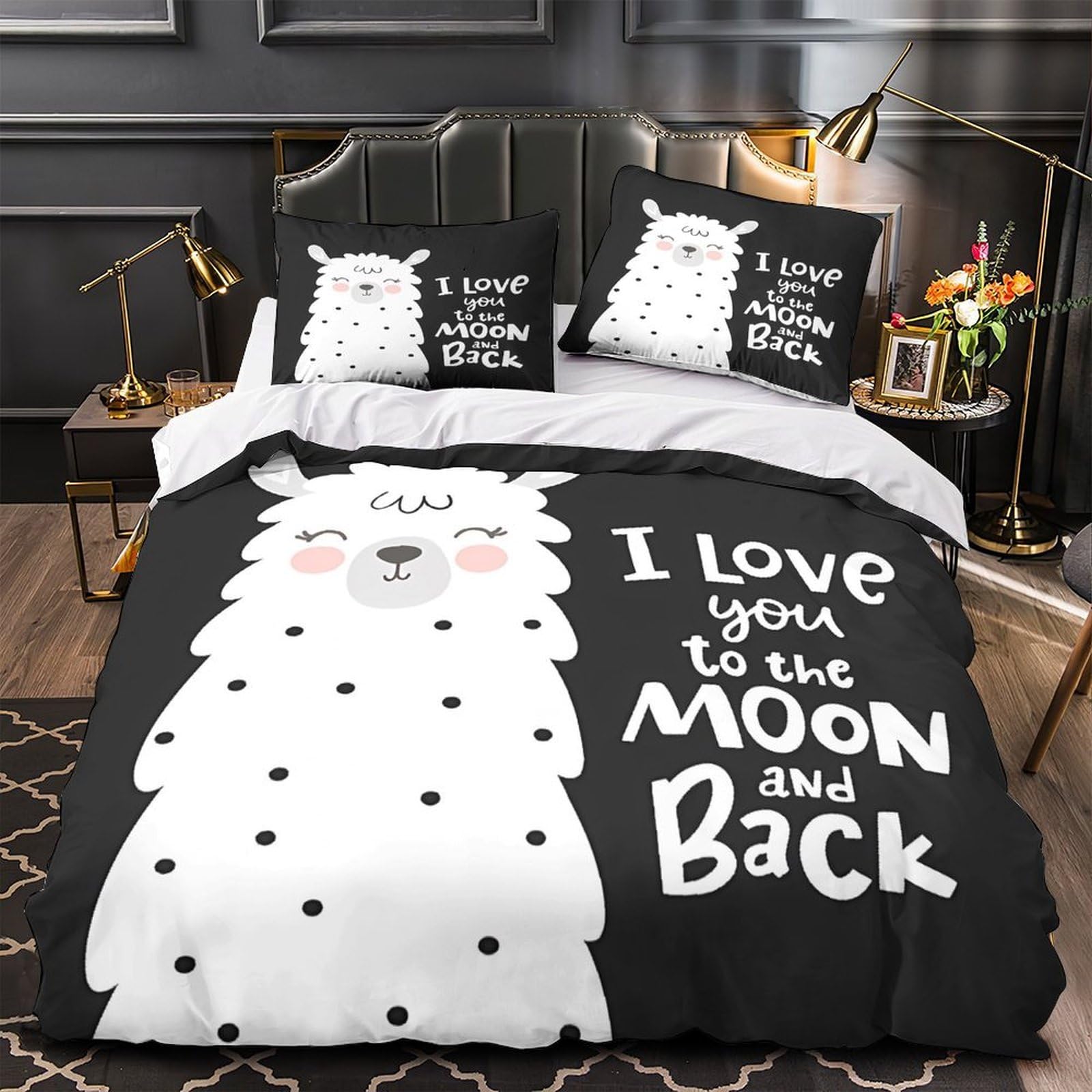 Housse de couette chaton mignon 3D super douce respirante 260x220cm