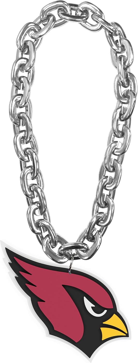 aminco Arizona Cardinals NFL Fan Chain, Silver